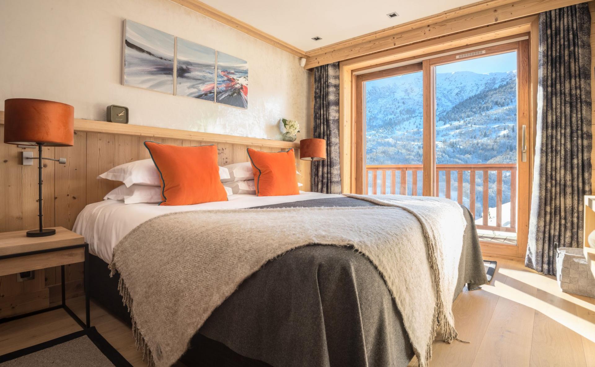 Bedroom with mountain views