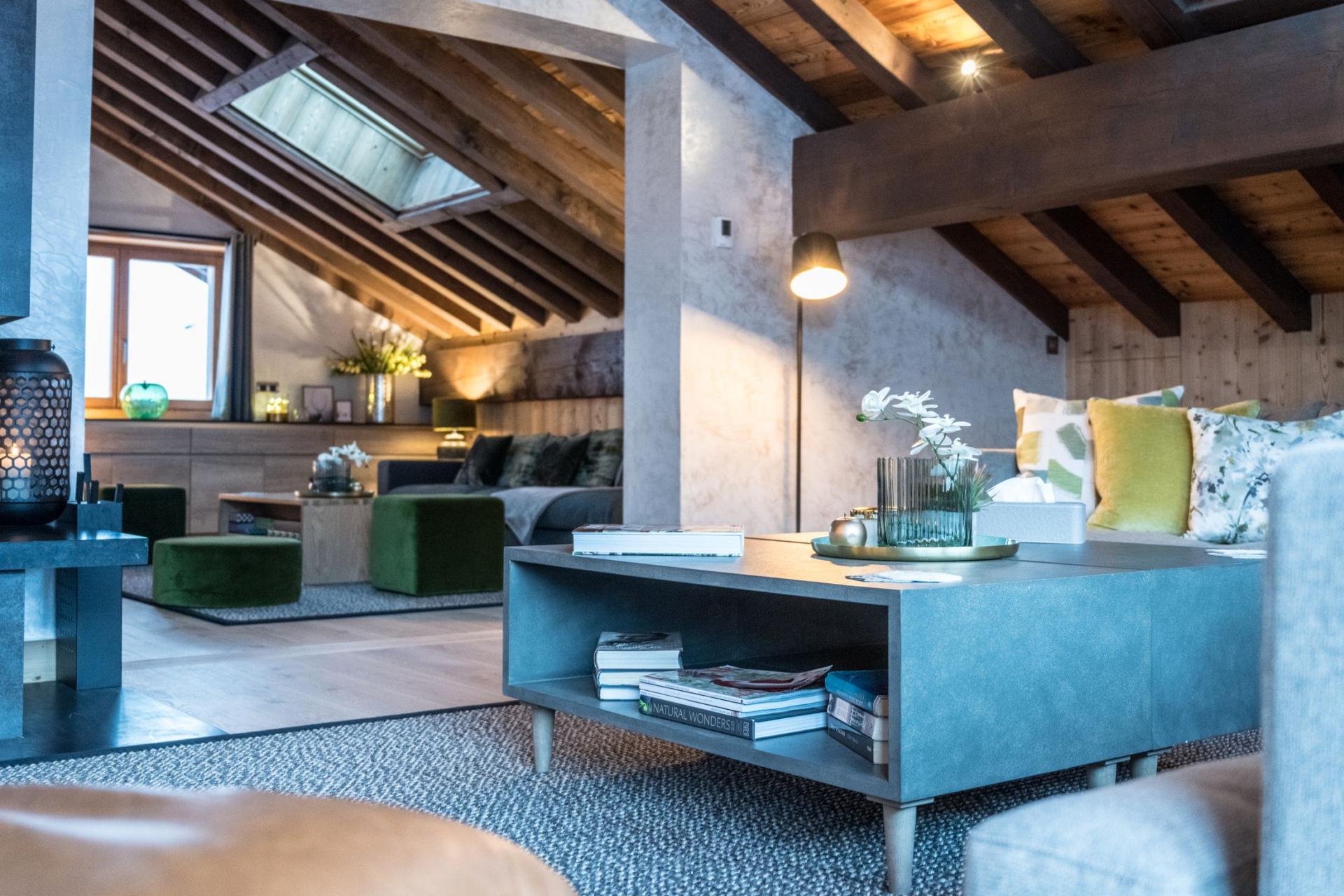 Lounge by the fireplace