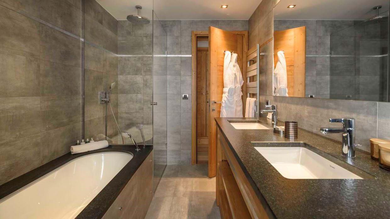 Bathroom with rain shower