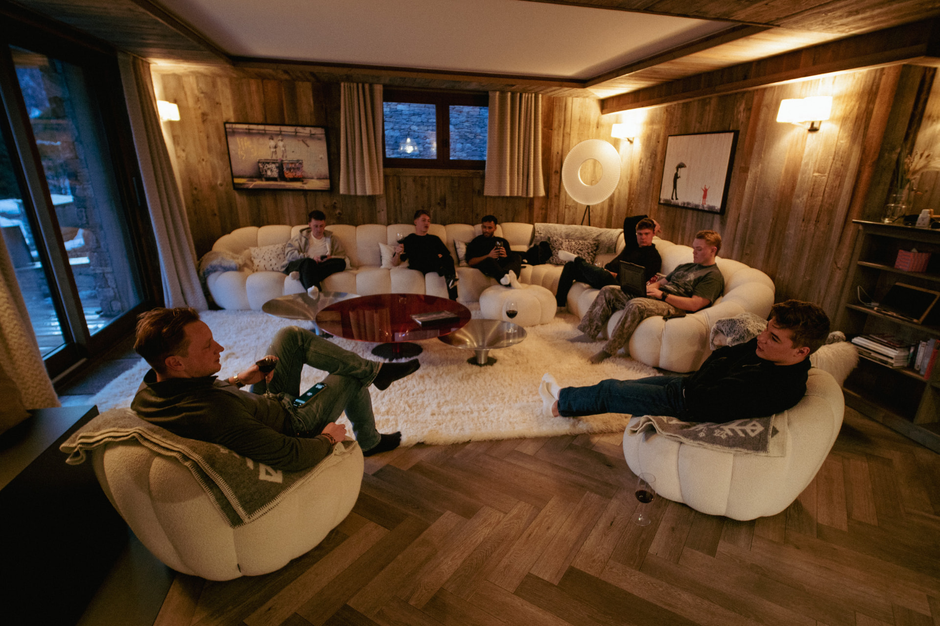 The crew in the lounge at The Alpine Affair 2025